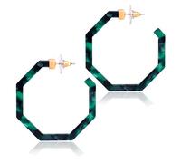 PHALIN Orecchini a cerchio in acrilico tartarugato acrilico orecchini geometrici in resina per donne ragazze, Plastica Resina Acrilico, Nessuna pietra preziosa