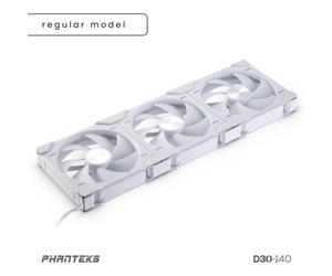 Phanteks D30 Kit 3 Ventole PWM 140 mm Flusso Regolare D-RGB Bianco