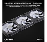 Phanteks D30 Kit 3 Ventole PWM Flusso d'Aria Invertito 140 mm D-RGB Nero