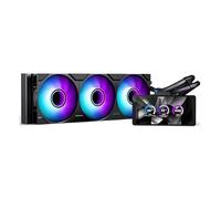 Phanteks Glacier One 360M25-LCD AIO - Dispositivo di raffreddamento per CPU liquido, display IPS LCD HD da 6", ventole M25 Gen2 D-RGB da 120 mm, piastra fredda in rame ad alte prestazioni, compatibile