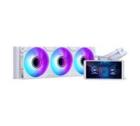 Phanteks Glacier One 360M25-LCD AIO Liquid CPU Cooler, schermo LCD HD da 6", ventola M25 Gen2 D-RGB da 120 mm, piastra fredda in rame di alta qualità, compatibile con Intel e AMD, bianco