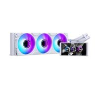 Phanteks Glacier One 360M25-LCD AIO Liquid CPU Cooler, schermo LCD HD da 6", ventola M25 Gen2 D-RGB da 120 mm, piastra fredda in rame di alta qualità, compatibile con Intel e AMD, bianco