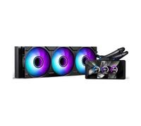 Phanteks Glacier One 360M25-LCD AIO - Dispositivo di raffreddamento per CPU liquido, display IPS LCD HD da 6", ventole M25 Gen2 D-RGB da 120 mm, piastra fredda in rame ad alte prestazioni, compatibile