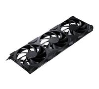 Phanteks M25-140 Gen2, 3er Pack, telaio ventola unificato a Daisy Chain, ventola di raffreddamento ad alte prestazioni PWM da 140 mm, Nero