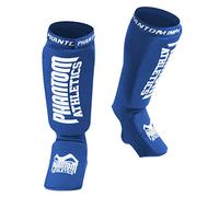 Phantom Athletics Parastinchi - Protezione ideale e vestibilità ottimale per calci nello sparring - con protezione per tutte le arti marziali - MMA, kickboxing e Muay Thai - uomo e donna (blu/bianco)