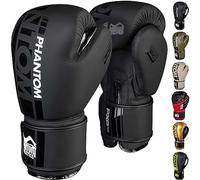 Phantom - Guanti da boxe APEX | MMA Muay Thai Boxing Gloves | 10-16 oz | Uomini - Nero