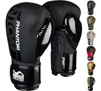 Phantom - Guanti da boxe APEX Speed | MMA Muay Thai Boxing Gloves | 10-16 oz | Uomini - Nero