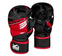 Phantom MMA Guanti Raider | Guanti da boxe professionali per sparring, combattimento, boxe, lotta libera (L/XL - Nero/Rosso)
