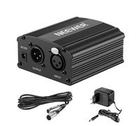 PHANTOM POWER 48V 1 CANALE ADATTATORE ALIMENTAZIONE MICROFONO CON CAVO XLR 3 PIN