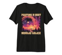 Phantoms in Orbit Nebulas Ablaze Halloween Space Astronomy Maglietta Premium
