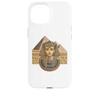 Pharaoh Tutankhamun Egypt History Pyramids Art Design Custodia per iPhone 15