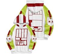 PHARCOYOU Anime Dandadan Okarun Cosplay Felpa con cappuccio 3D Manica Lunga Streetwear Donne Uomini Felpa Con Cappuccio Harajuku CLothes, Multicolore, XL