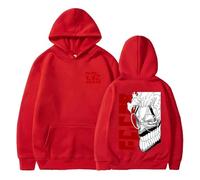 PHARCOYOU Dandadan Anime Okarun Felpa con cappuccio Giappone Manga Manica Lunga Streetwear Donna Uomo Felpa con cappuccio Harajuku Outfits, Rosso, XL