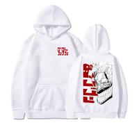 PHARCOYOU Dandadan Anime Okarun Felpa con cappuccio Giappone Manga Manica Lunga Streetwear Donna Uomo Felpa con cappuccio Harajuku Outfits, bianco, L