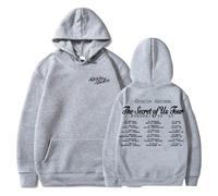 PHARCOYOU Gracie Abrams The Secret of Us Tour 2025 Felpa con cappuccio a maniche lunghe Streetwear Uomo Donna Felpe con cappuccio, grigio, M