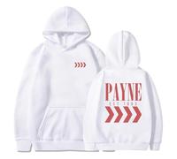 PHARCOYOU Liam Payne 1993-2024 Memorial Felpa con cappuccio unisex a maniche lunghe Streetwear donna uomo felpe con cappuccio, bianco, M