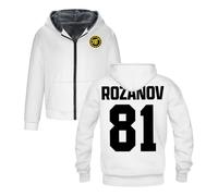 PHARCOYOU Rozanov 81 Giacca con cappuccio Rivalry riscaldata parka manica lunga zip up felpa donna uomo inverno capispalla cappotto, bianco, XXL