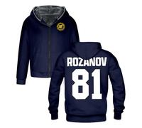 PHARCOYOU Rozanov 81 Giacca con cappuccio Rivalry riscaldata parka manica lunga zip up felpa donna uomo inverno capispalla cappotto, Marina Militare, XL