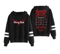 PHARCOYOU Stray Kids Dominate World Tour Felpa con cappuccio senza tasche Parallel Bar Manica Streetwear Donna Uomo Felpa con cappuccio, Nero , M
