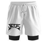 PHARCOYOU Stray Kids Dominate World Tour SKZ SweatShorts Donna Uomo 2 in 1 Pantaloncini da Corsa Unisex Outdoor Sportwear, bianco, XS