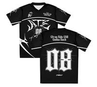 PHARCOYOU Stray Kids Merch T-Shirt 2025 Dominate World Tour V-Collo Manica Corta Magliette in Jersey Donna Uomo Streetwear Top, R295323a02, S