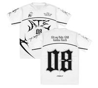PHARCOYOU Stray Kids Merch T-Shirt 2025 Dominate World Tour V-Collo Manica Corta Magliette in Jersey Donna Uomo Streetwear Top, R295327a02, M