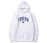 PHARCOYOU Sturniolo Triplets Fresh Love Felpa con cappuccio a maniche lunghe Streetwear Donna Uomo Felpe con cappuccio Vestiti alla moda, bianco, S
