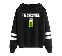 PHARCOYOU The Substance 2024 Felpa con cappuccio senza tasche e maniche parallele del film horror streetwear da uomo e donna (L, nero), Nero , L