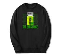 PHARCOYOU The Substance Movie Felpa 2024 con nuovo logo, unisex, girocollo, a maniche lunghe, da uomo e da donna, top streetwear (nero, XL), Nero , XL