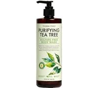 PHARM TO TABLE Gel doccia lenitivo all'albero del tè e senza solfati: idratazione nutriente che lenisce la pelle secca e pruriginosa, arricchito con olio di albero del tè, menta, vitamina E e aloe