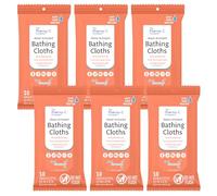 Pharma-C-Wipes Asciugamani da bagno attivati dall'acqua, senza risciacquo, spessi e pretrattati (4 confezioni da 10 salviette, 40 salviette totali)