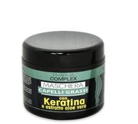 PHARMA COMPLEX Maschera Capelli Grassi con Keratina e Estratto di Aloe Vera 500 ml