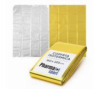 PHARM SPORT Coperta Termica d'Emergenza Oro/Argento 160 x 220 cm - 1 Pezzo
