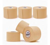 PHARMA+SPORT Nastro Kinesiologico PHYSIOKIN - Tape Professionale 5cm x 5m Elastico Taping Neuromuscolare, Traspirante, 10 Colori Sport, Riabilitazione e Fisioterapia (Beige, 6, unità)