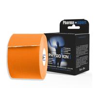 PHARMA+SPORT Nastro Kinesiologico PHYSIOKIN - Tape Professionale 5cm x 5m Elastico Taping Neuromuscolare, Traspirante, 10 Colori Sport, Riabilitazione e Fisioterapia (Arancio, 1, unità)