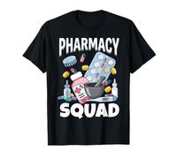 Pharmacy Squad - Bottiglie per Medicine, Mortaio e pestello Maglietta