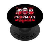 Pharmacy Squad Funny Valentine's Day Pharmacist Technician PopSockets PopGrip Adesivo