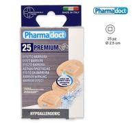 Pharmadoct 25 cerotti premium rotondi protettivi con garza emostatica