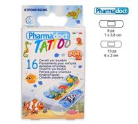 PHARMADOCT cerotti per bambini tattoo 16 pz Cerotto