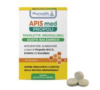 Pharmalife Research APIS med Propoli - Integratore Alimentare Vie Respiratorie gusto Balsamico, 30 Tavolette Orosolubili