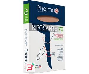 PHARMASI CALZA AUTOREGGENTE 70D PUNTA APERTA AMBRA 4