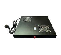 Phasak PHC 5654 Gruppo di ventilazione 4x120 mm con termostato 1U per armadio rack da 19" Nero