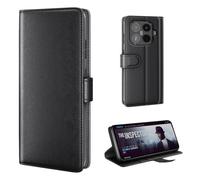 phase9 Custodia in vera pelle per Xiaomi 15T Pro, custodia a portafoglio in pelle, con scomparti per carte di credito, funzione leggio, colore: nero