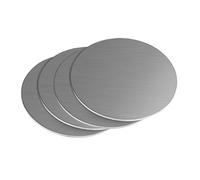 PHasz 4 Pezzi in Acciaio Inox Circolare Piastra Spessore 0.6Mm Diametro 50-200Mm, Acciaio Inox Rotondo Lamiere Materiale Industria,Diameter 150mm