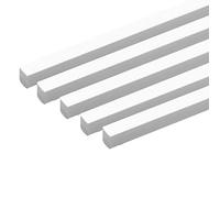 PHasz Barre di Plastica ABS da 5 Pezzi Lunghezza Quadrata 500 Mm, Lunghezza Laterale della Barra Solida 1-5 Mm Adatte per Il Modello di Tavolo di Sabbia Fai da Te,Side Length 4mm