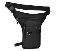 PHASZ Borsa da gamba per uomo, marsupio per moto e ciclismo, marsupio per moto e ciclismo, marsupio per moto e ciclismo, Nero , 1