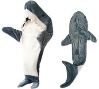 PHASZ Pigiama a squalo monopezzo | Pigiama da squalo con cappuccio, pigiama da squalo osplay, costume da animale onesia, pigiama da notte con cappuccio per uomo e donna - Lounge con stile