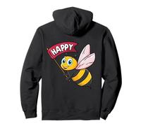 @PhatDaddE - Bee Happy Bee a tema umoristico Adulti Bambini divertente Felpa con Cappuccio