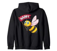 @PhatDaddE - Bee Happy Bee a tema umoristico Adulti Bambini divertente Felpa con Cappuccio