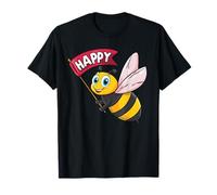 @PhatDaddE - Bee Happy Bee a tema umoristico Adulti Bambini divertente Maglietta
